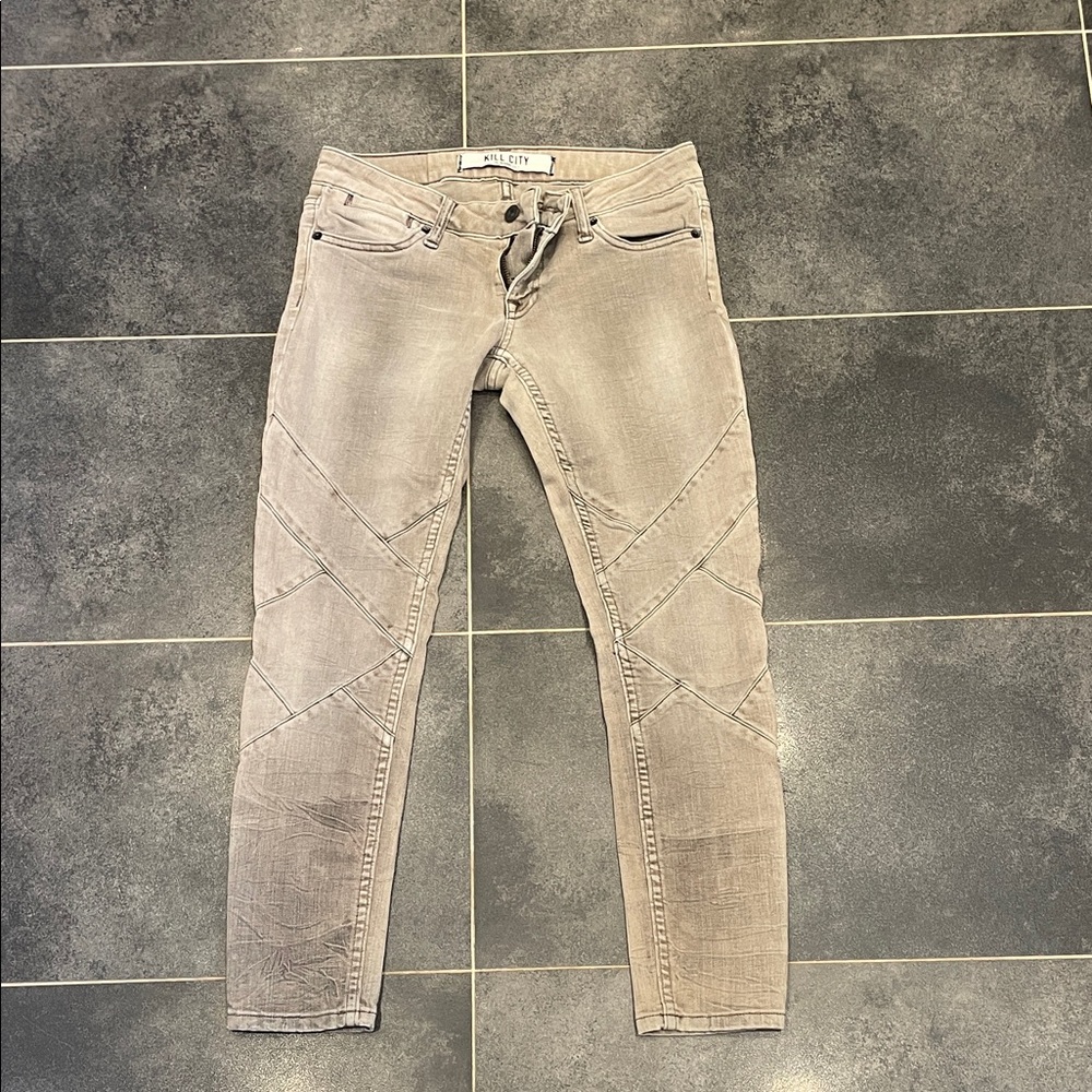 Pale Grey Skinny Jeans by Balmain